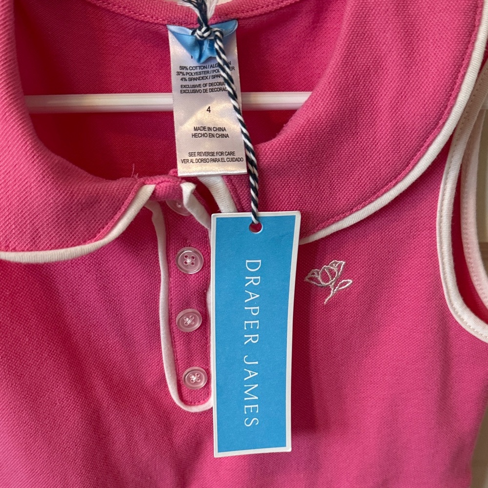 Draper James Pink Dress with White Accents - Picture 2 of 3